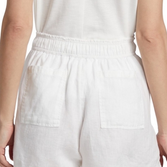 New Splendid Becka 100% Linen Shorts In White Classic Boho Summer Size S Beach - Picture 5 of 16